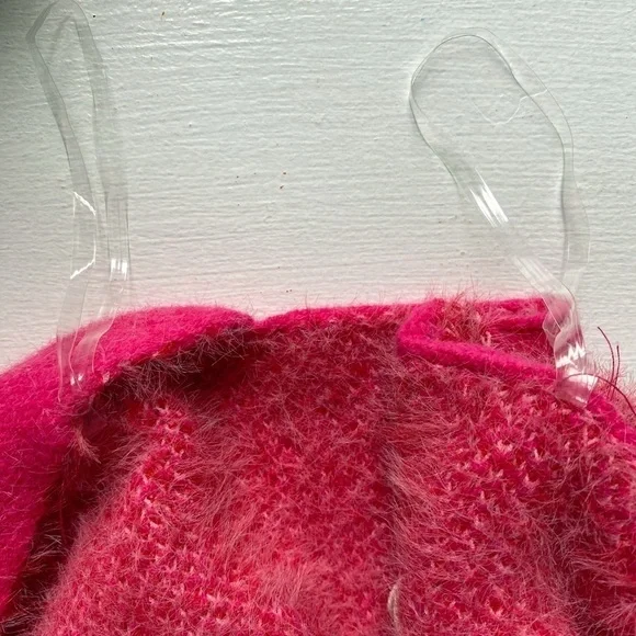 Jodifl Red and Pink Fuzzy Southwest Bohemian Open Front Cardigan NWT - Picture 13 of 16